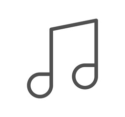 Music icon outline and linear vector.	
