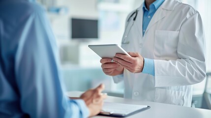 Doctor with digital tablet