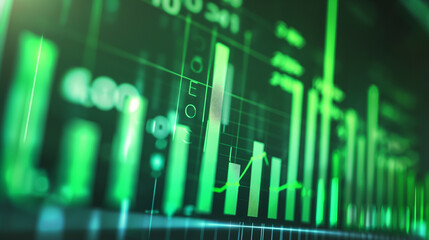 Stock market information or forex trading chart on computer screen financial concept Financial graph on computer screen Price price chart visualization Stock market and other financial themes