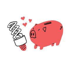 This image is a classic representation of a piggy bank. Piggy banks are commonly used to save money, and the image of a piggy bank is often associated with saving and financial planning.