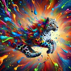 A Vivid Explosion of Feline Colors