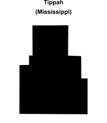 Tippah County (Mississippi) blank outline map