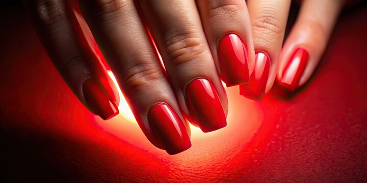 Rote N?gel in rotem Licht, n?gel, rot, rotes licht, manik?re, schminke, glamour, farbe, modellage, glamour?s, beauty