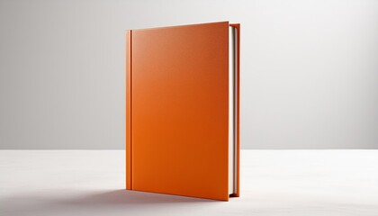 Orange Hardcover Book Mockup - Template for Branding or Title Placement - Reading Book Mockup for Logo - Marketing for Book Publishing or Portfolio Showcase image