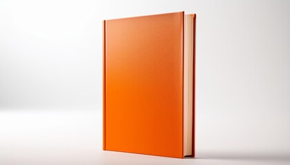 Orange Hardcover Book Mockup - Template for Branding or Title Placement - Reading Book Mockup for Logo - Marketing for Book Publishing or Portfolio Showcase image