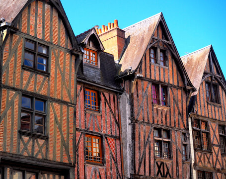Bourges, half timbered houses