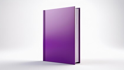 Purple Hardcover Book Mockup - Template for Branding or Title Placement - Reading Book Mockup for Logo - Marketing for Book Publishing or Portfolio Showcase image