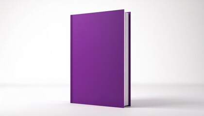 Purple Hardcover Book Mockup - Template for Branding or Title Placement - Reading Book Mockup for Logo - Marketing for Book Publishing or Portfolio Showcase image