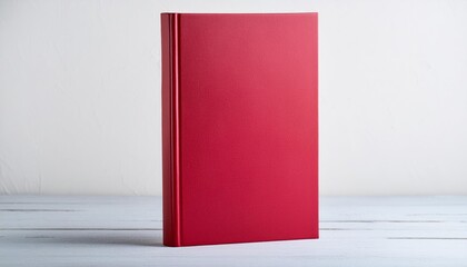 Red Hardcover Book Mockup - Template for Branding or Title Placement - Reading Book Mockup for Logo - Marketing for Book Publishing or Portfolio Showcase image