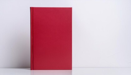 Red Hardcover Book Mockup - Template for Branding or Title Placement - Reading Book Mockup for Logo - Marketing for Book Publishing or Portfolio Showcase image