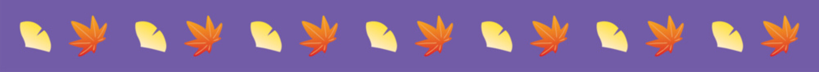 紅葉と銀杏の葉のライン