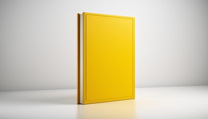 Yellow Hardcover Book Mockup - Template for Branding or Title Placement - Reading Book Mockup for Logo - Marketing for Book Publishing or Portfolio Showcase image