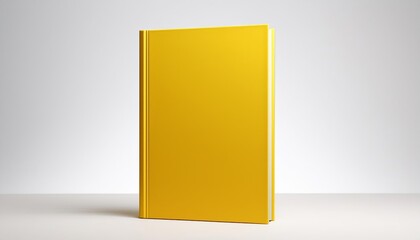 Yellow Hardcover Book Mockup - Template for Branding or Title Placement - Reading Book Mockup for Logo - Marketing for Book Publishing or Portfolio Showcase image