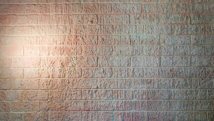 Soft Light Shading Pastel Brick Wall Close-Up View