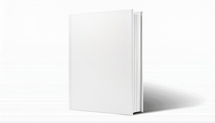 White Hardcover Book Mockup - Template for Branding or Title Placement - Reading Book Mockup for Logo - Marketing for Book Publishing or Portfolio Showcase image