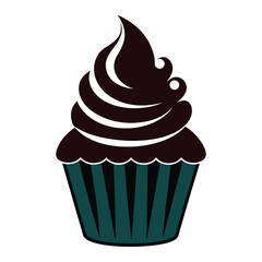 Chocolate cake vector  illustration