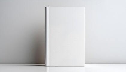 White Hardcover Book Mockup - Template for Branding or Title Placement - Reading Book Mockup for Logo - Marketing for Book Publishing or Portfolio Showcase image