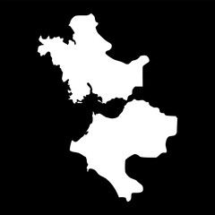 Western Greece region map, administrative region of Greece. Vector illustration.