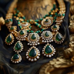 Close-up Photography of Necklace Set