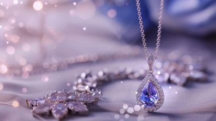 Close-up Photography of Necklace Set