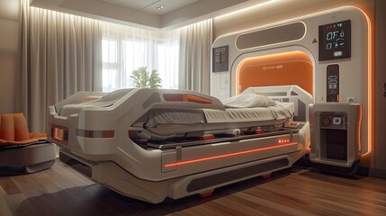 Robotic nurse assistant aiding elderly patients with daily activities