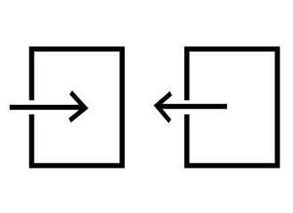 Sign and sign out icon