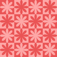 Vector seamless pattern with retro style elements. Cute design for textile, wallpaper, wrapping paper, stationery.