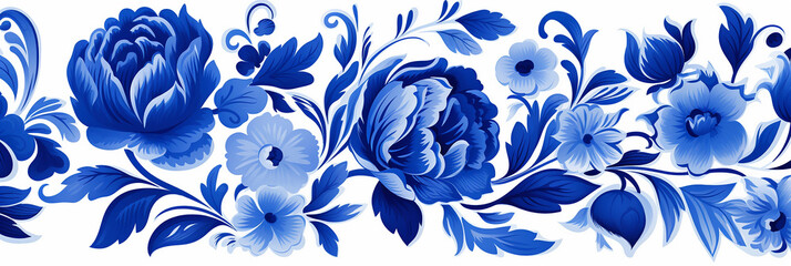 Obraz premium Vector_seamless_pattern_in_traditional_russian_gzhel