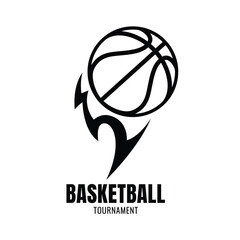 Basketball ball icon. Illustration in flat style. Vector