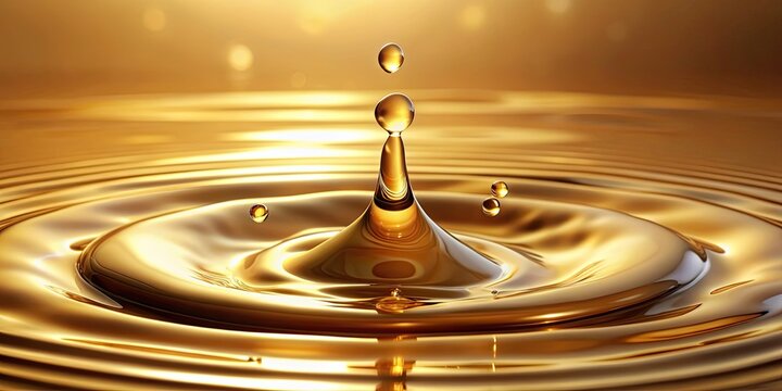 Golden liquid drop with bubbles containing Vitamin B7 , vitamin, B7, golden, liquid, drop, bubbles, vitamin B7, health