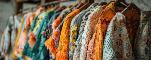 Sustainable fashion with clothing made from recycled materials, showcasing eco-conscious design