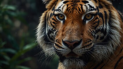 Fototapeta premium Hand drawn illustration of traditional tiger tattoo.