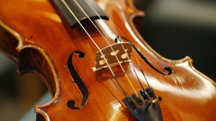 Fototapeta premium The viola, slightly larger and deeper than the violin, adds a rich, mellow sound to string ensembles.