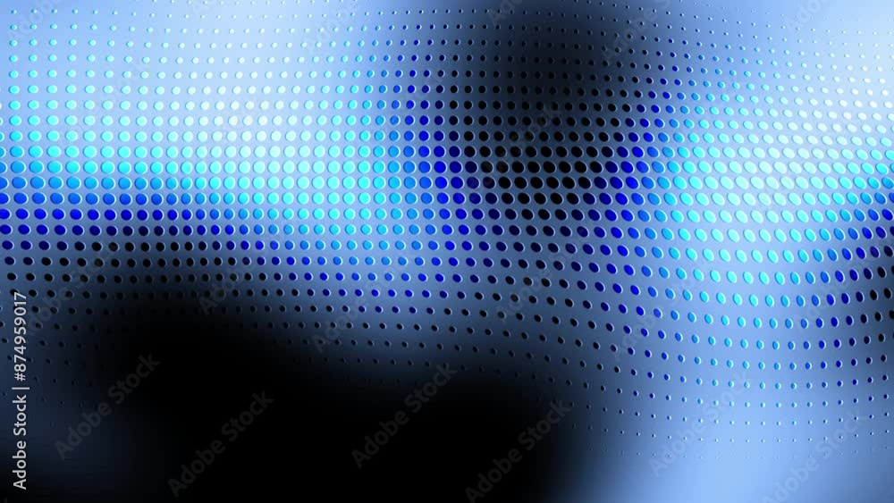 Aufkleber Abstract background with glossy blue dots and blur background. Seamless looping motion design. Video animation Ultra HD 4K 3840x2160
