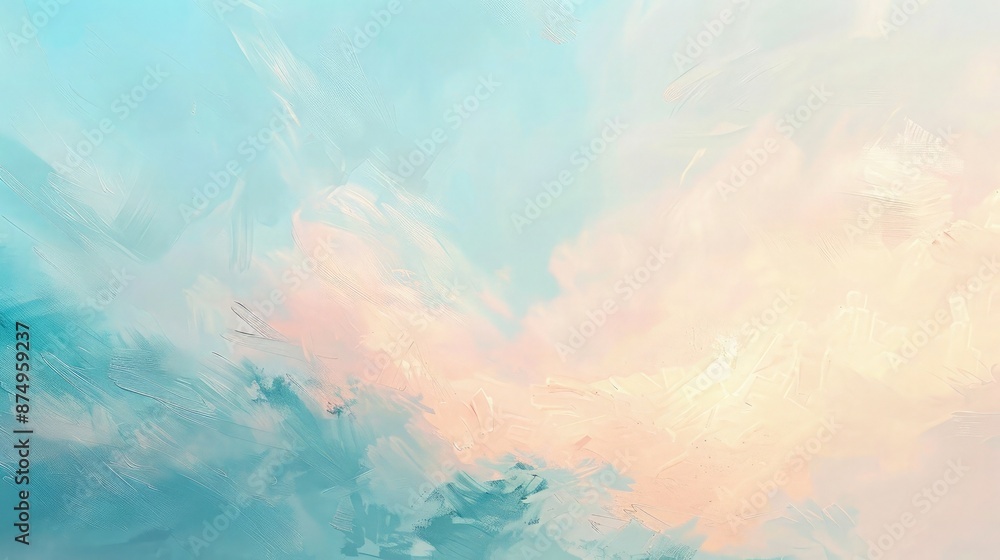 Poster soothing background with soft paint strokes in a pastel color palette. the strokes should blend seam