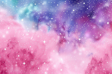 Obraz premium Watercolor swirl front view space theme water color colored pastel