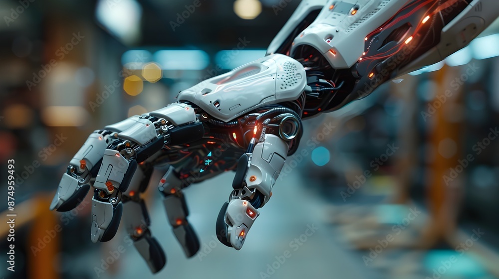 Aufkleber bioengineered prosthetic limb with integrated neural technology performing precise tasks