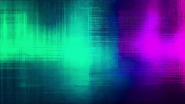 abstract blue green purple background with interlaced digital glitch and distortion effect futuristic cyberpunk design
