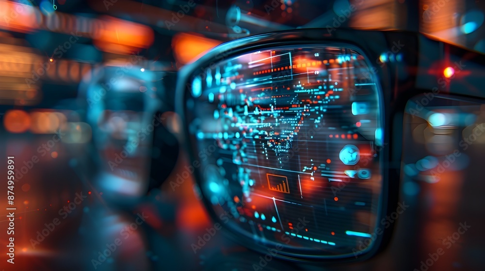 Poster smart glasses with augmented reality overlays enhancing everyday interactions with digital informati