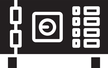 Safe Glyph Icon Illustration