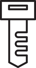 Key Line Icon Illustration