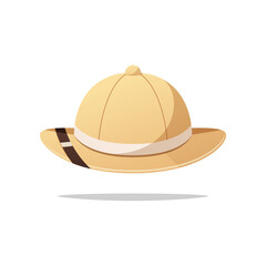Safari hat vector isolated on white background.