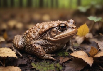 Fototapeta premium “Toad: Amphibian in its Natural Habitat”