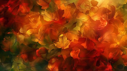 Autumn leaves abstract background