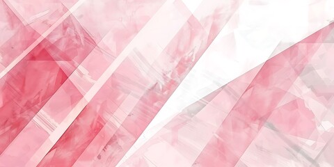 Fototapeta premium Abstract pink and whith shape Background. Triangle 3d illustration polygonal