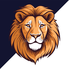 A Coloring Lion Head Vector Logo Style Eps File