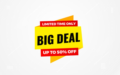 Big Deals Sale Banner Design Sale template. Best deal banner, Sales banner Vector design promotion for digital and print market