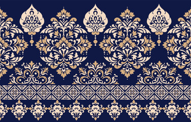 Motifs African boho paisley Floral Ikat pattern embroidery border. Ethnic ikat floral Ethnic Indian Pattern Ikat pattern Ethnic Pattern.Border indian floral Aztec embroidery border seamless patterns.