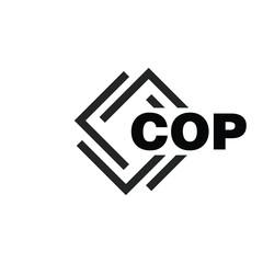 COP letter logo design on white background. COP logo. COP creative initials letter Monogram logo icon concept. COP letter design