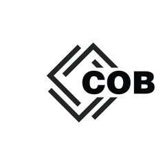 COB letter logo design on white background. COB logo. COB creative initials letter Monogram logo icon concept. COB letter design